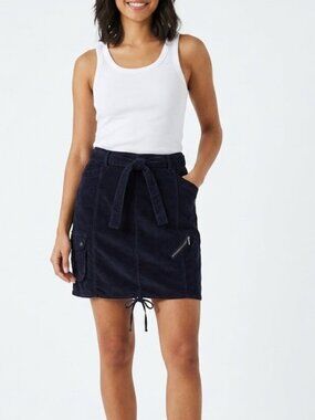 ERIC Alexandre Lined Black Corduroy Skirt Size 44